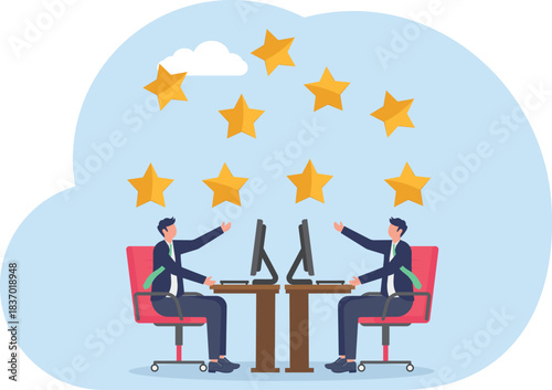 illustration of competition in vying for company business ratings

