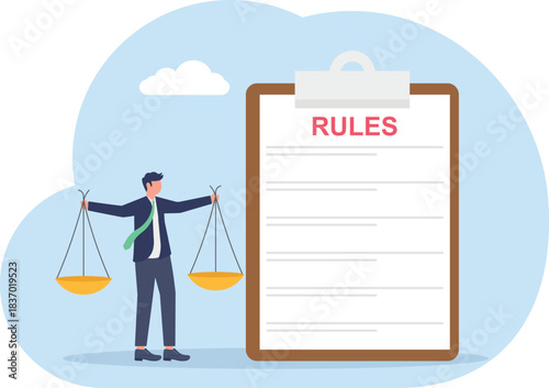 illustration of decisions on establishing rules applicable in business
