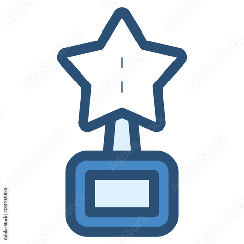 movie celebrity trophy star shape award icon