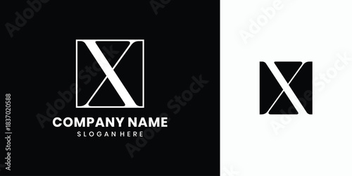 Monogram letter X logo design