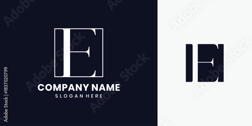 Initial letter E logo design