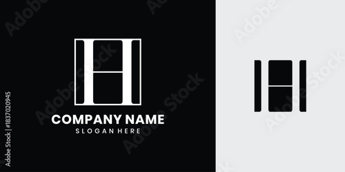 Monogram letter H logo design
