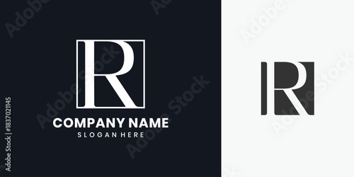 Monogram letter R logo design