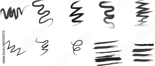 A group of Brush Effects for Illustration. 