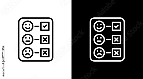 Feedback Form  White Icon Set Design