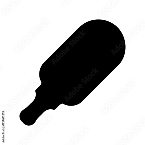 Stylized silhouette of a traditional glass bottle for containing beverages and liquids