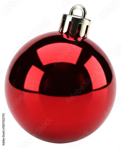 A shiny red christmas ornament with a silver bell, ball, christmas ball, christmas ornament, lock, ornament, padlock, red 