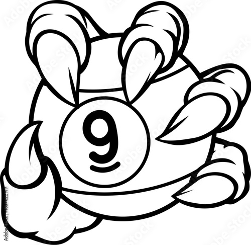 Claw hand nine ball pool bi...