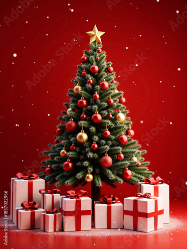 christmas tree with gifts