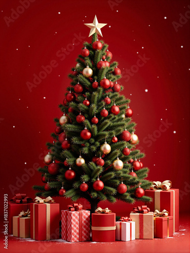 christmas tree with gifts