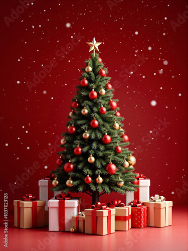 christmas tree with gifts