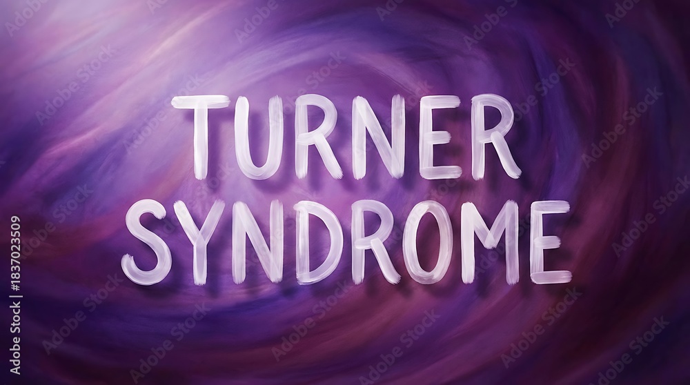 Obraz premium Understanding Turner Syndrome awareness concept with striking purple abstract background design