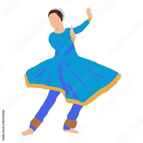 Kathak Dancer Performing A Classical Indian Dance Form