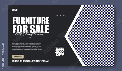 Modern home decor collection featuring stylish furniture and interior design ideas with discount offer.
Modern furniture for sale advertisement with 20 percent off discount and lifestyle images showca