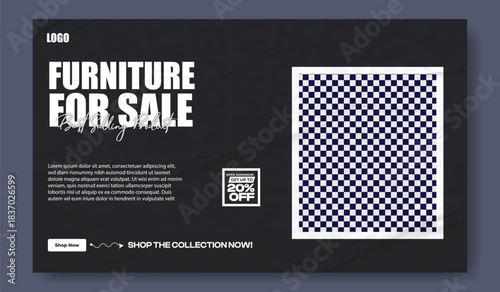Modern home decor collection featuring stylish furniture and interior design ideas with discount offer.
Modern furniture for sale advertisement with 20 percent off discount and lifestyle images showca