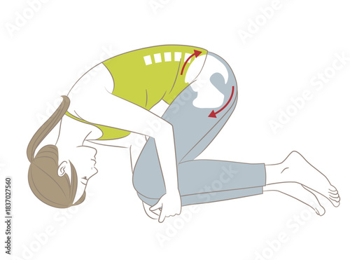 脊柱管を緩めるポーズ　反り腰正し