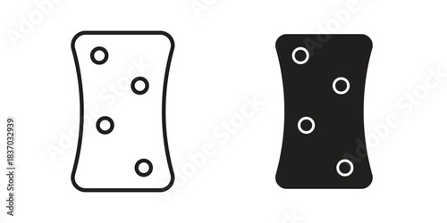 Bath sponge icons symbol, logo illustration. Vector graphics set