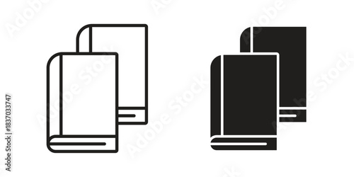 Books icons symbol, logo illustration. Vector graphics set