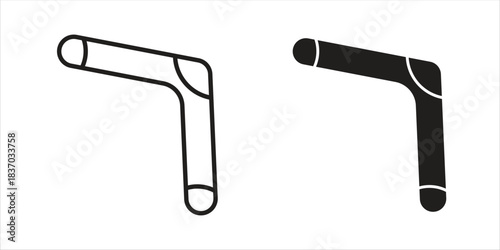 Boomerang icons symbol, logo illustration. Vector graphics set