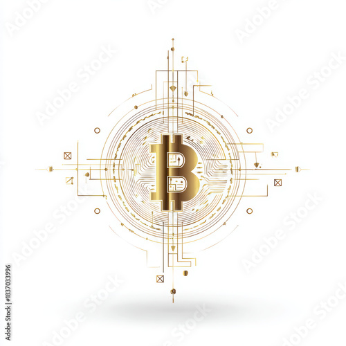 Wallpaper Mural Bitcoin digital technology. High quality photo Torontodigital.ca