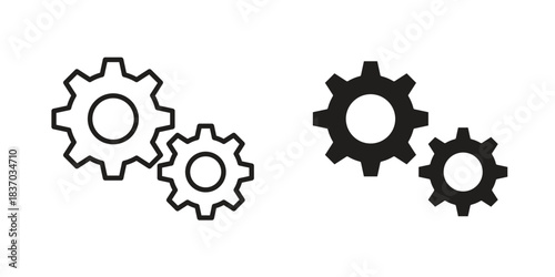 COGS icons symbol, logo illustration. Vector graphics set
