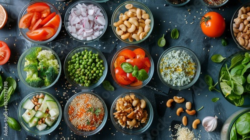 A photo of a healthy meal prep in glass