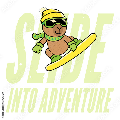 Capybara Slide Into Adventure Quote