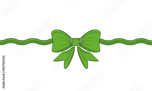 Green Bow Tie Horizontal Ribbon