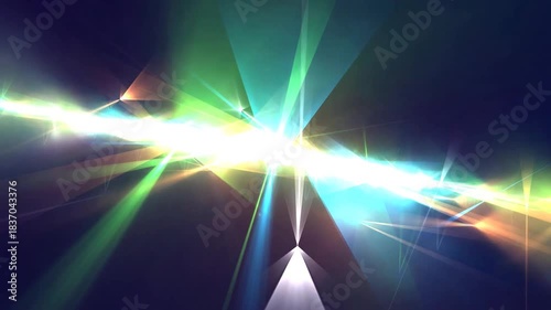 Animated background of glowing triangles of varying sizes