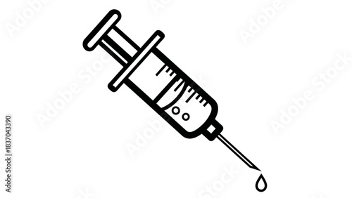 Black and white illustration of various medications including pills, capsules, and a blister pack.