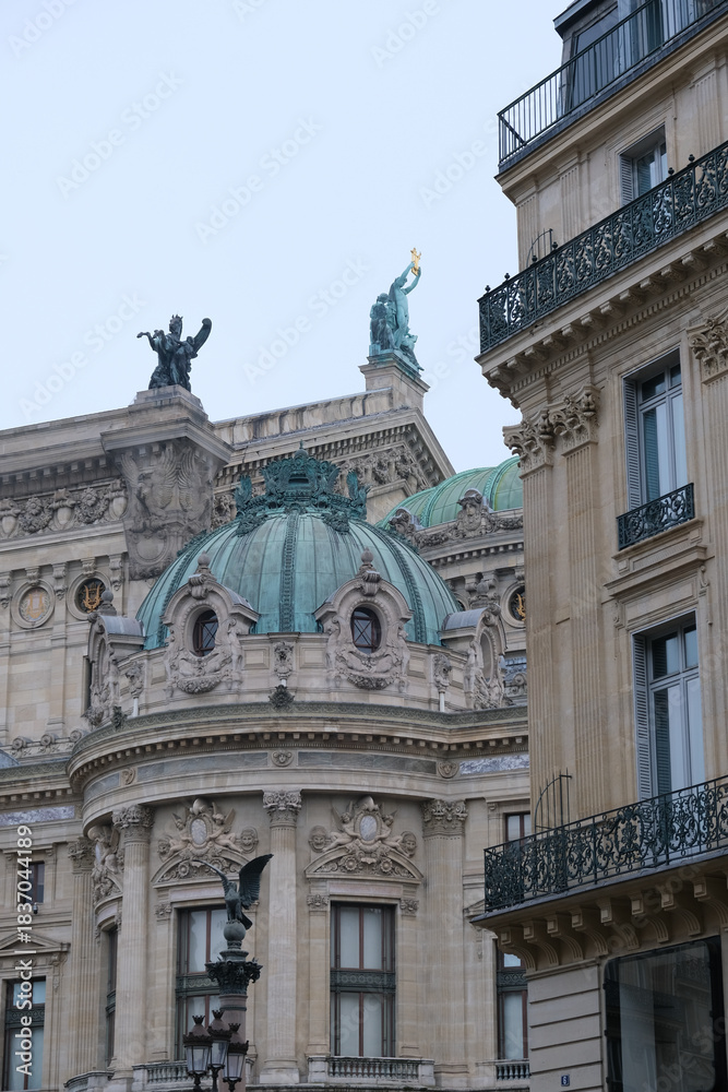 Fototapeta premium arquitetura paris frança vista cidade telhados eiffel