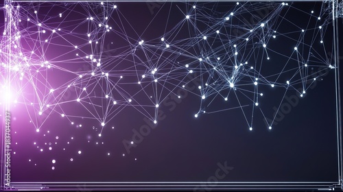 A whiteboard with a gradient of deep purple and black