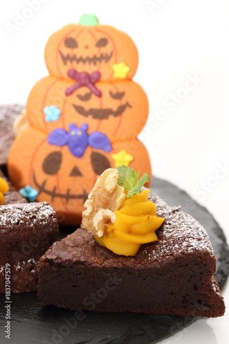 ハロウィンのチョコレートケーキ