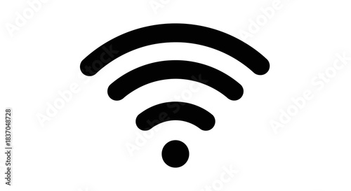 Wi-Fi Symbol for Wireless Internet Connection and Network Signal