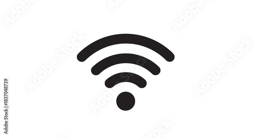 Modern Wireless Internet Signal Icon Representing Network Connectivity and Digital Communication
