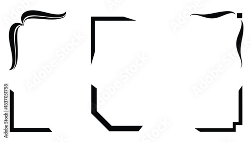 Collection of Six Decorative Corner Elements border