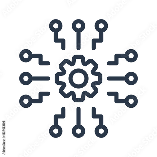 System Processing Gear Icon