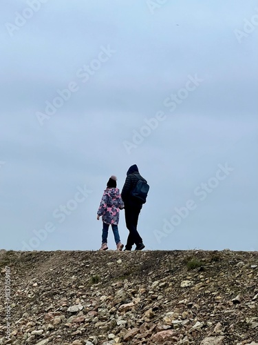 walking on the beach