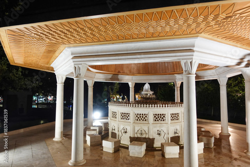 Tirana, Albania, October 17th 2025; Standing in awe before the majestic Namazgah Mosque, a symbol of faith, unity, and architectural brilliance in the heart of Tirana.