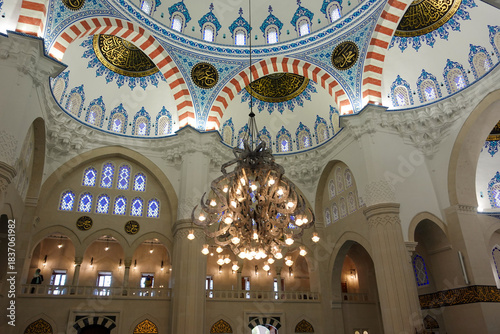 Inside the majestic Namazgah Mosque, where light, symmetry, and devotion come together,a breathtaking symbol of faith, unity, in Tirana