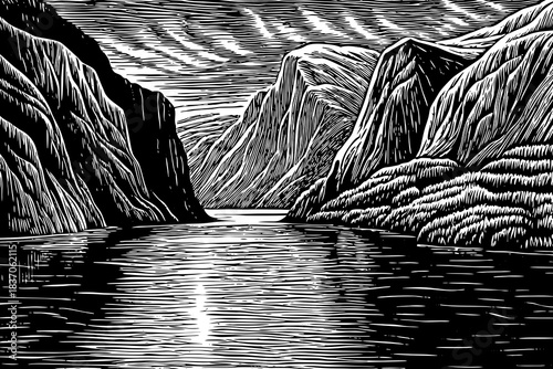 Norway’s fjords display steep cliffs, icy blue waters, and towering mountains, creating dramatic natural formations admired around the world