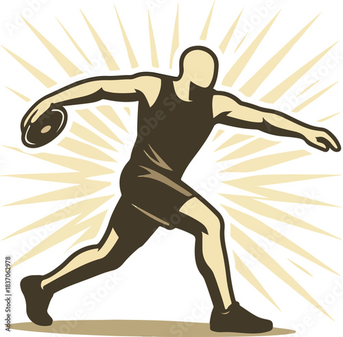 Discus Thrower Athlete Silhouette sport athletics
