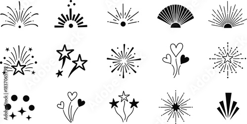 Surprise shapes for comic effects, manga splash