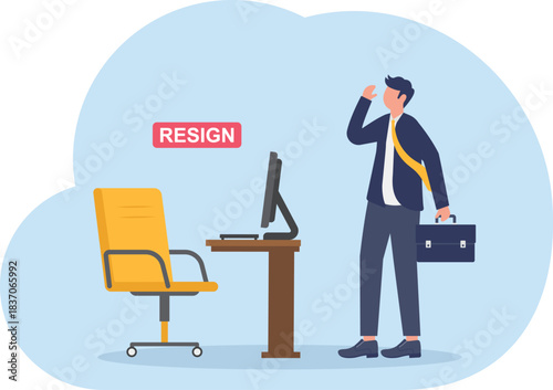 illustrating the uncertainty of making a resignation decision
