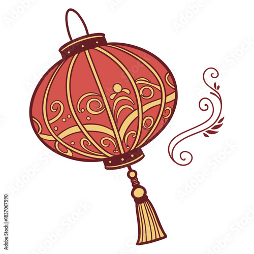 lantern icon for Chinese New Year ,white background. eps