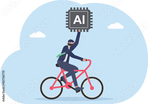 illustration of stealing ideas and sabotaging AI use in a business company
