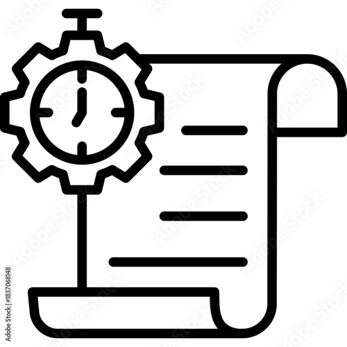 Time Management line icon