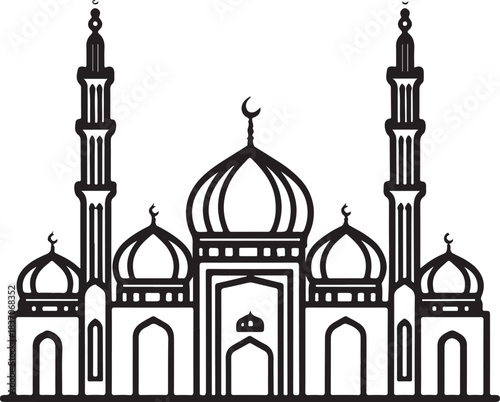 



please type minimum 25 words SEO-based title for silhouette style vector minimal medina logo design