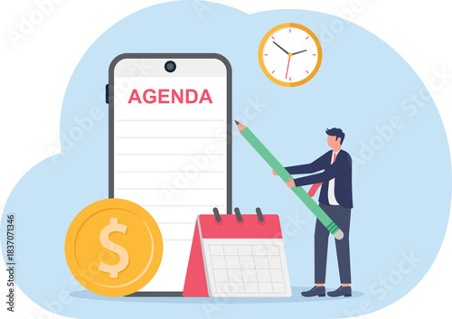 illustration of completing a schedule for company revenue targets
