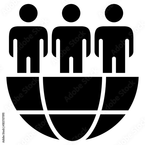 Global Workforce glyph icon